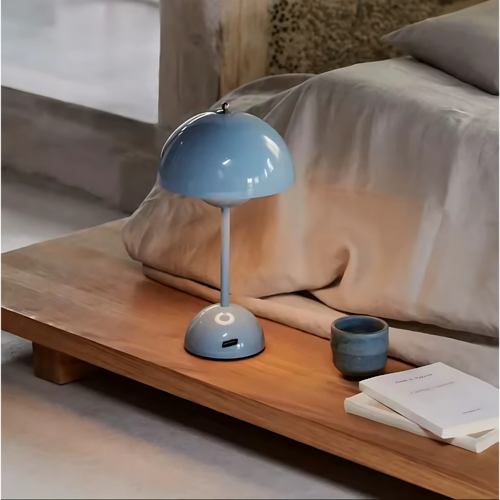 Ikonisk Retro Bordslampa – Flera Färger & USB-laddning