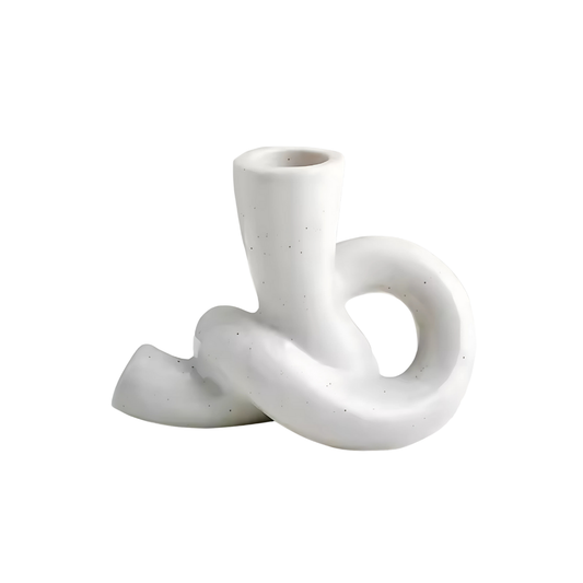 Skulptural Ljusstake “Knut” – Modern Keramik i 2 Storlekar