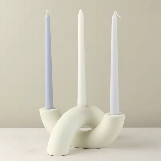 Skulptural Ljusstake i Keramik – Modern Design i 2 Varianter