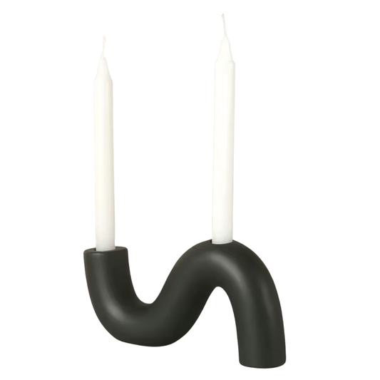 Skulptural Ljusstake – Modern Design i Svart eller Vit