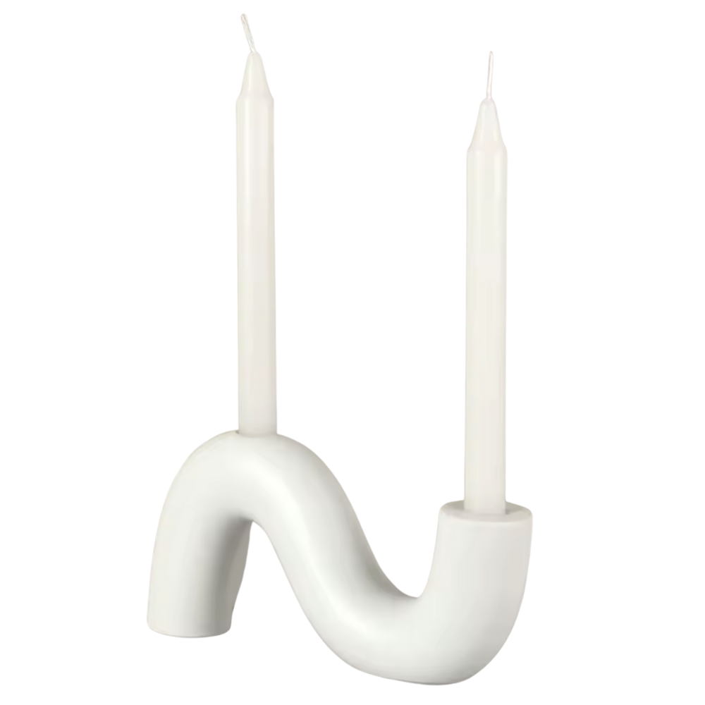 Skulptural Ljusstake – Modern Design i Svart eller Vit