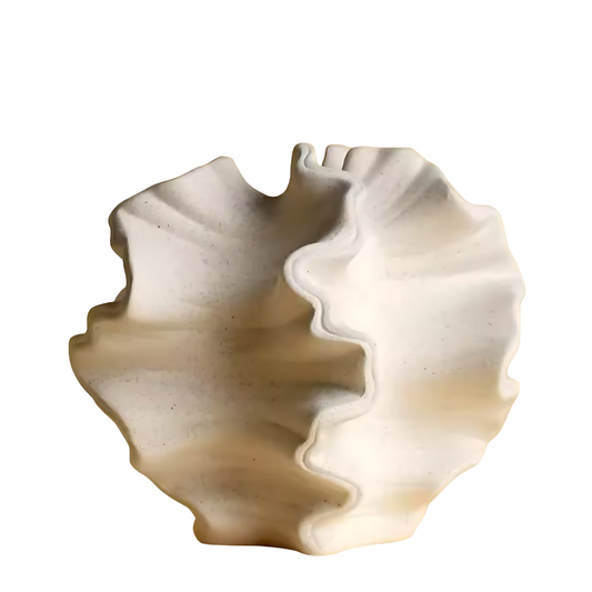 Vågformad Dekorativ Vas i Beige – 2 Storlekar