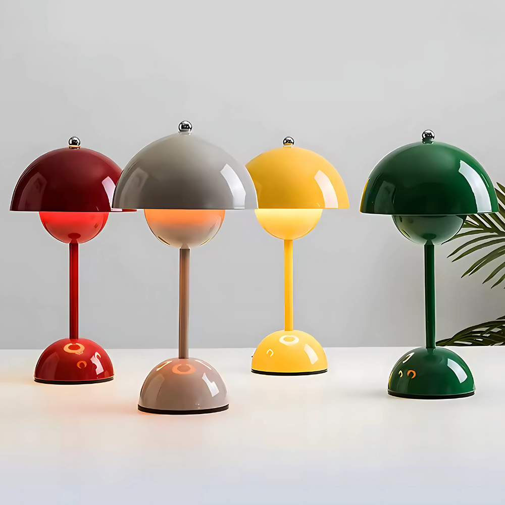 Ikonisk Retro Bordslampa – Flera Färger & USB-laddning