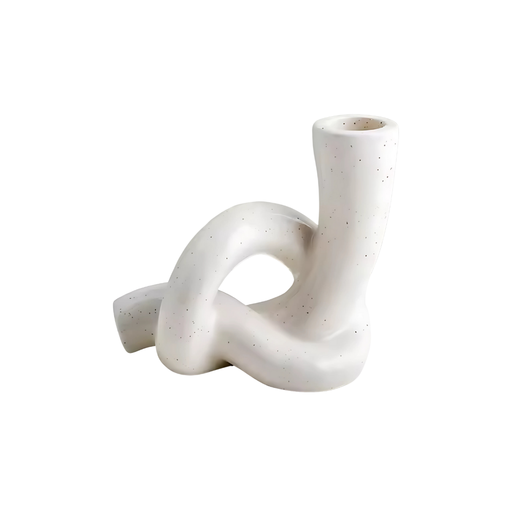 Skulptural Ljusstake “Knut” – Modern Keramik i 2 Storlekar