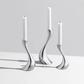 Elegant Vriden Ljusstake i Silver – 3 Storlekar – Modern Design för Heminredning