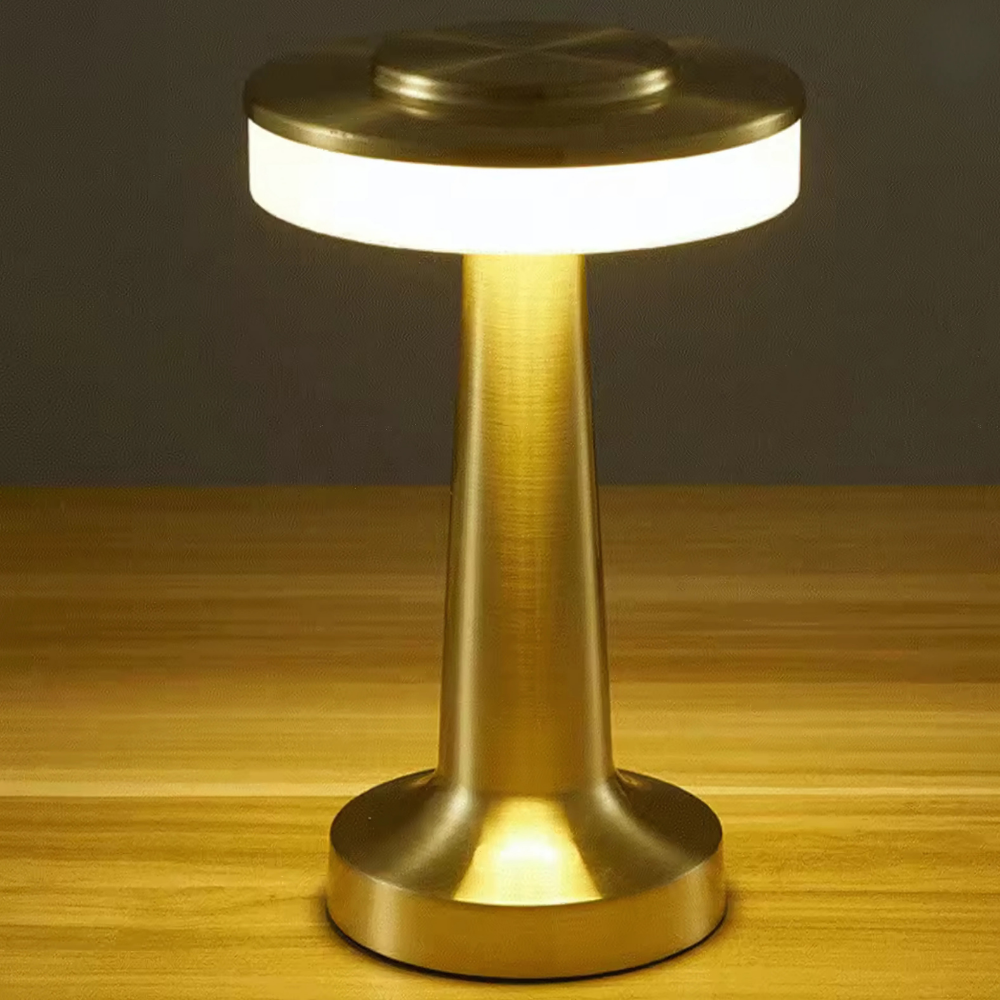 Modern Metall Bordslampa – Dimbart LED med USB-laddning
