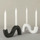 Skulptural Ljusstake – Modern Design i Svart eller Vit