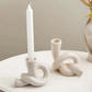 Skulptural Ljusstake “Knut” – Modern Keramik i 2 Storlekar