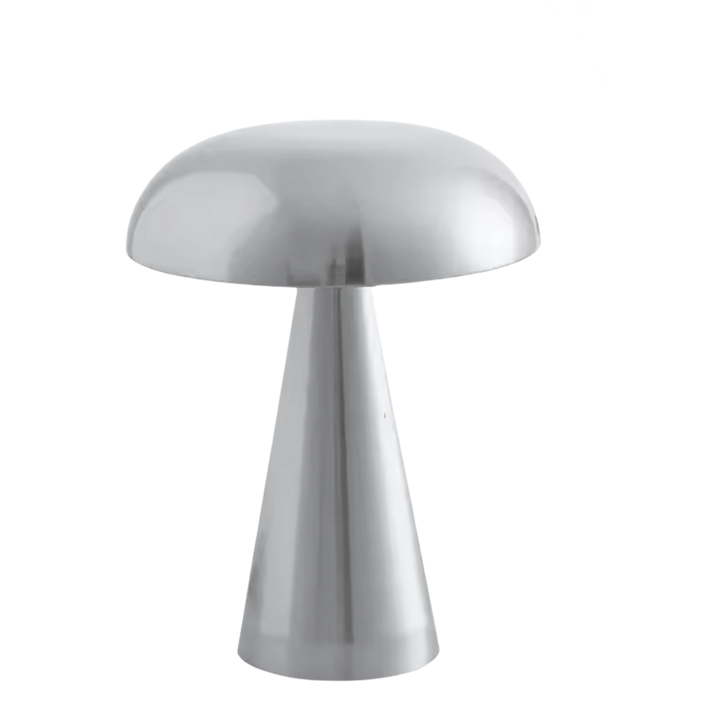 Elegant Svampformad Bordslampa i Metall – LED, USB-laddning