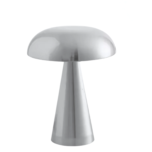 Elegant Svampformad Bordslampa i Metall – LED, USB-laddning